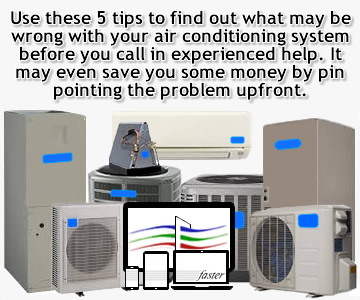 Use this five tips to find out what may be wrong with your air conditioning system. 5 things to check on your AC system before calling in service.