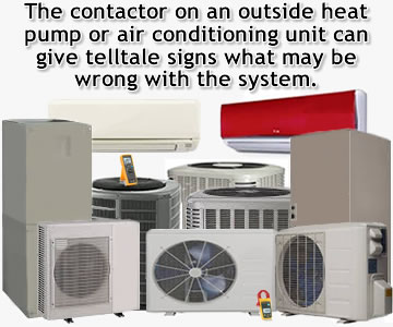 Images of heat pumps and air conditioning systems.