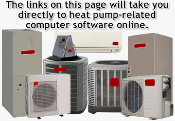 The links on this page will take you to heat pump software online.